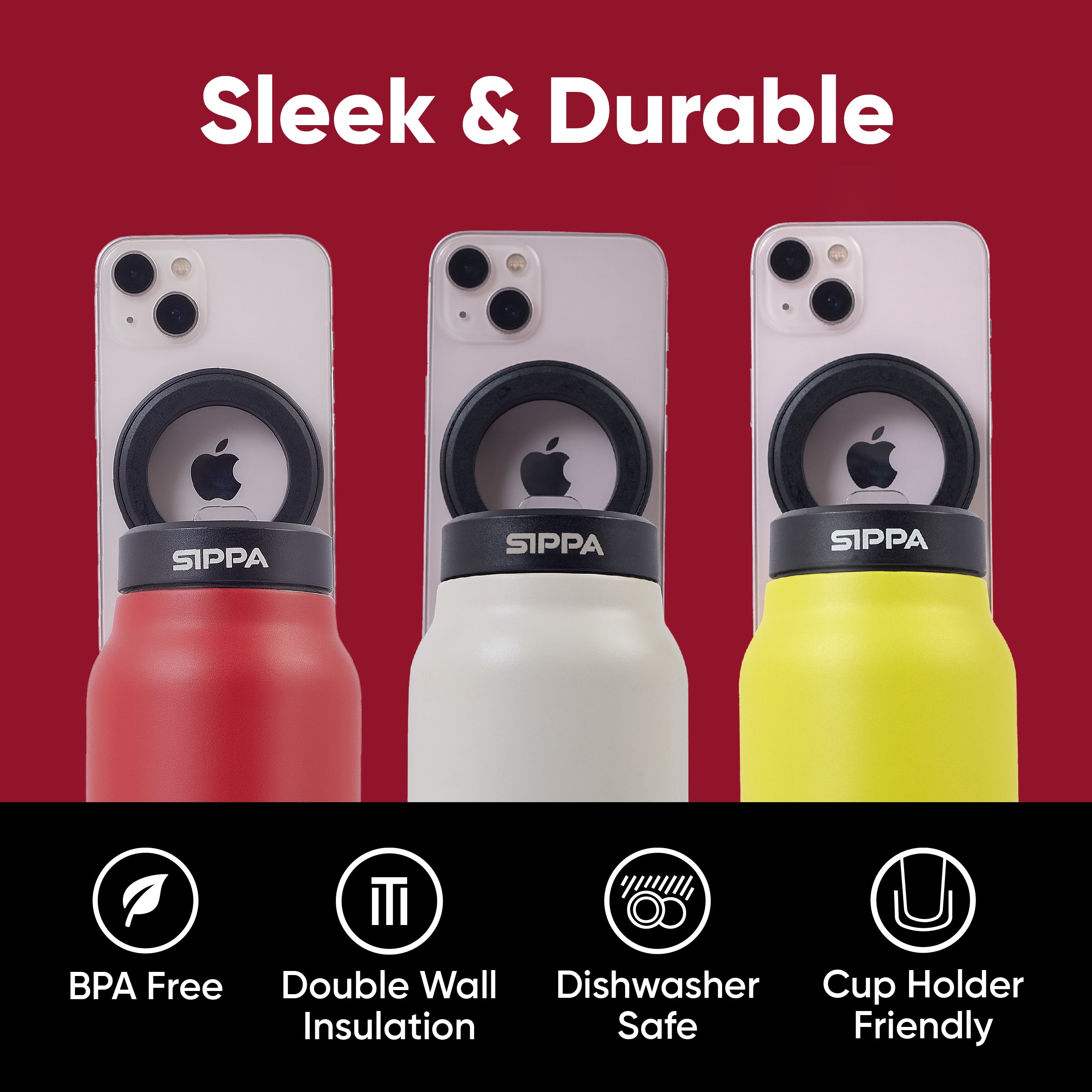 Berry Red - Magsip Bottle - 24oz