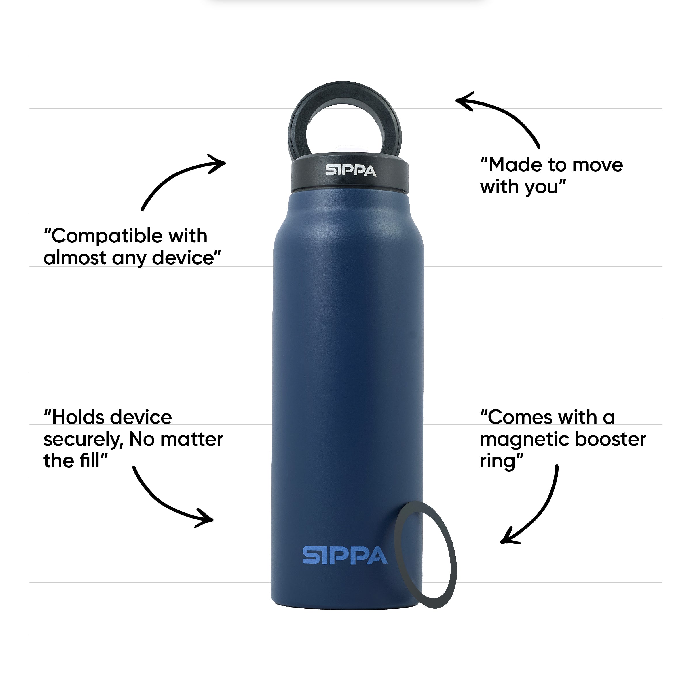 Deep Navy - Magsip Bottle - 24oz