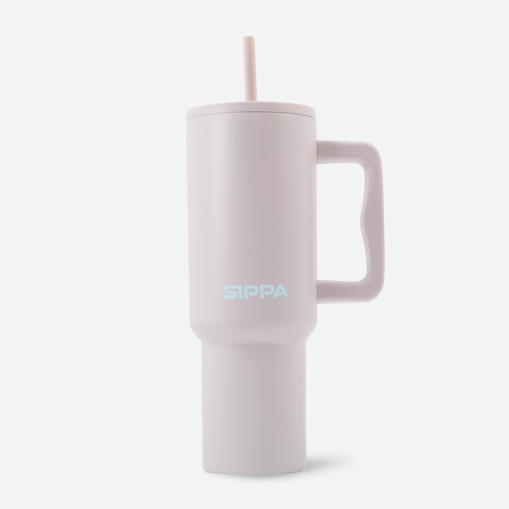 Milky Cream - Teak Straw Tumbler - 40oz