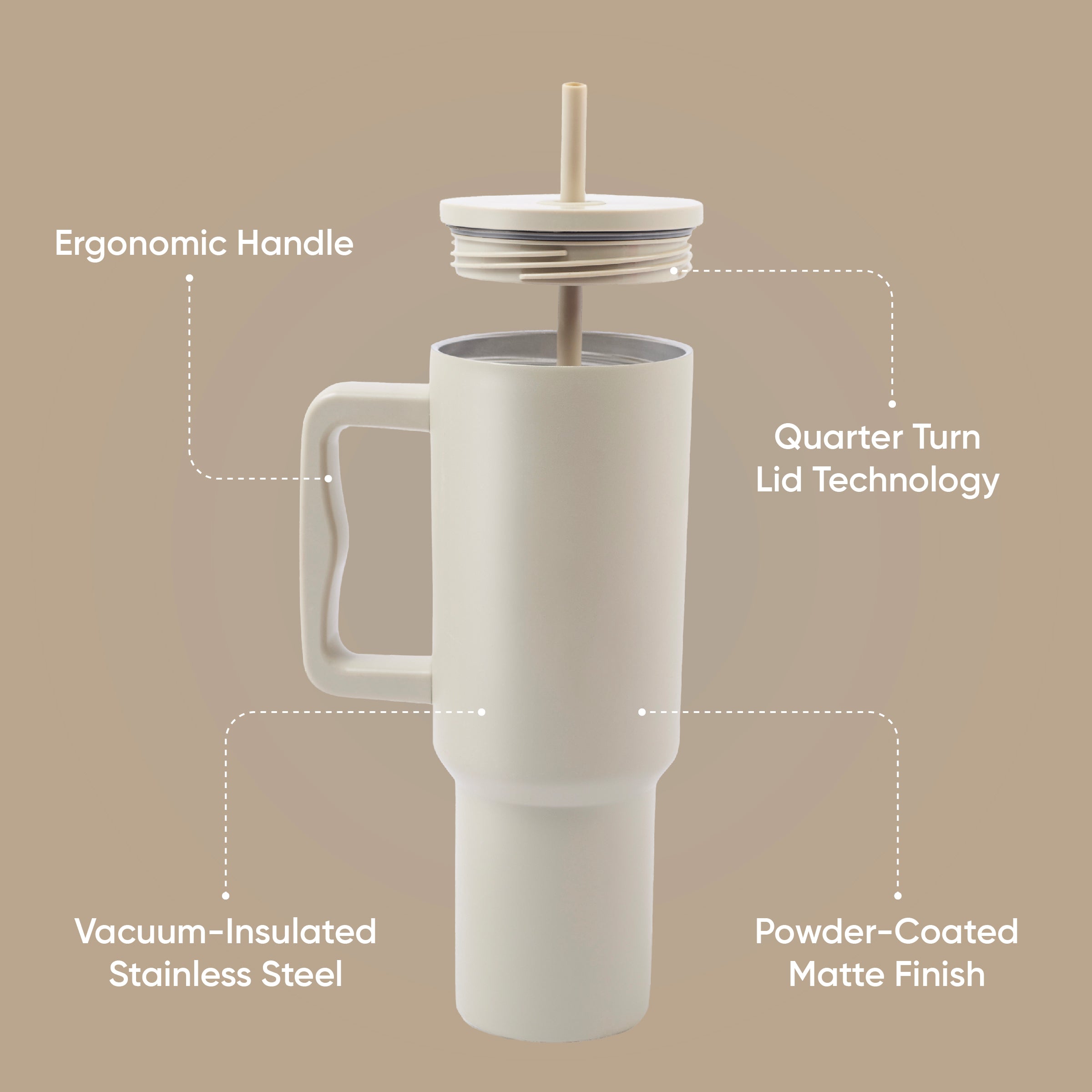 Teak Straw Tumbler - 40oz