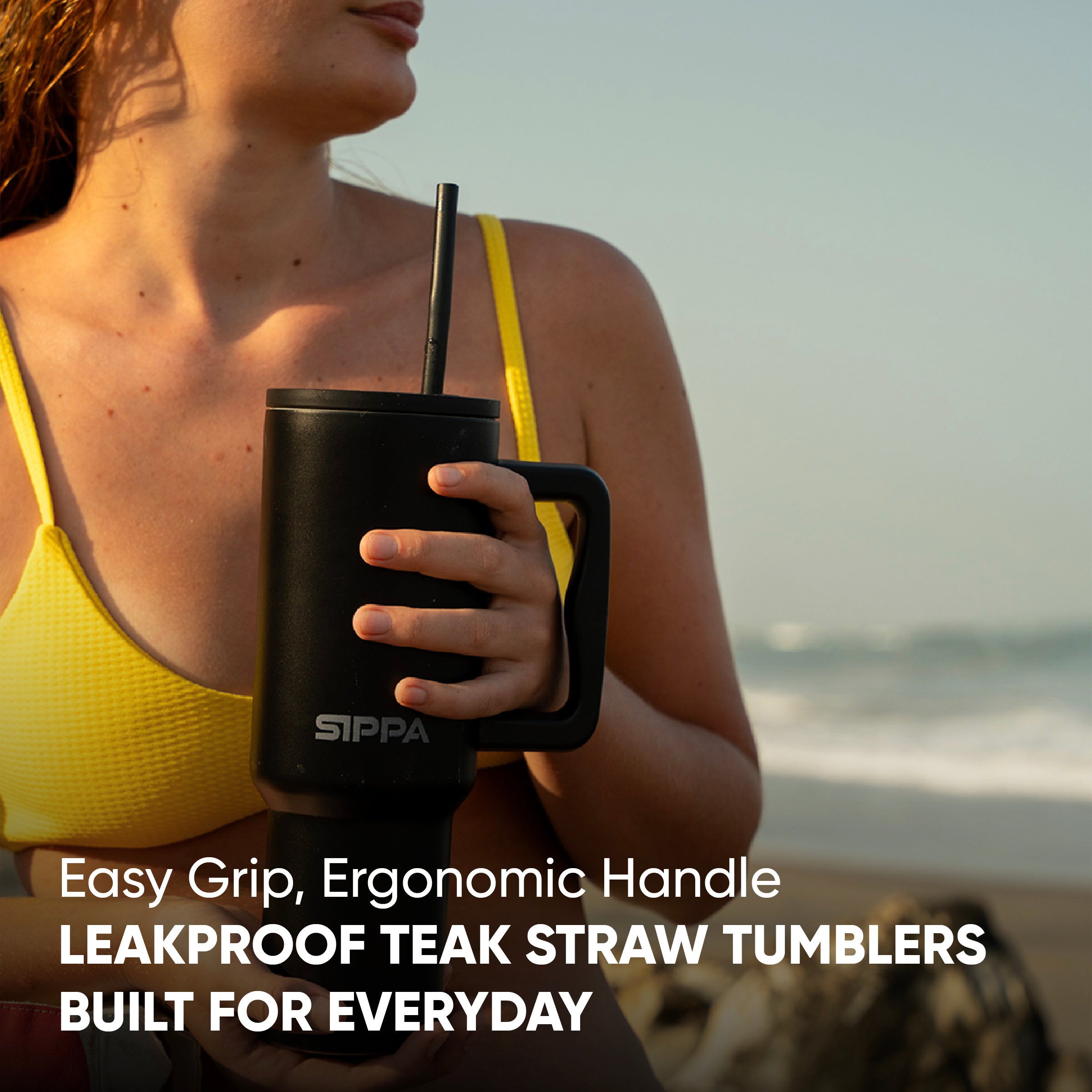 Teak Straw Tumbler - 40oz