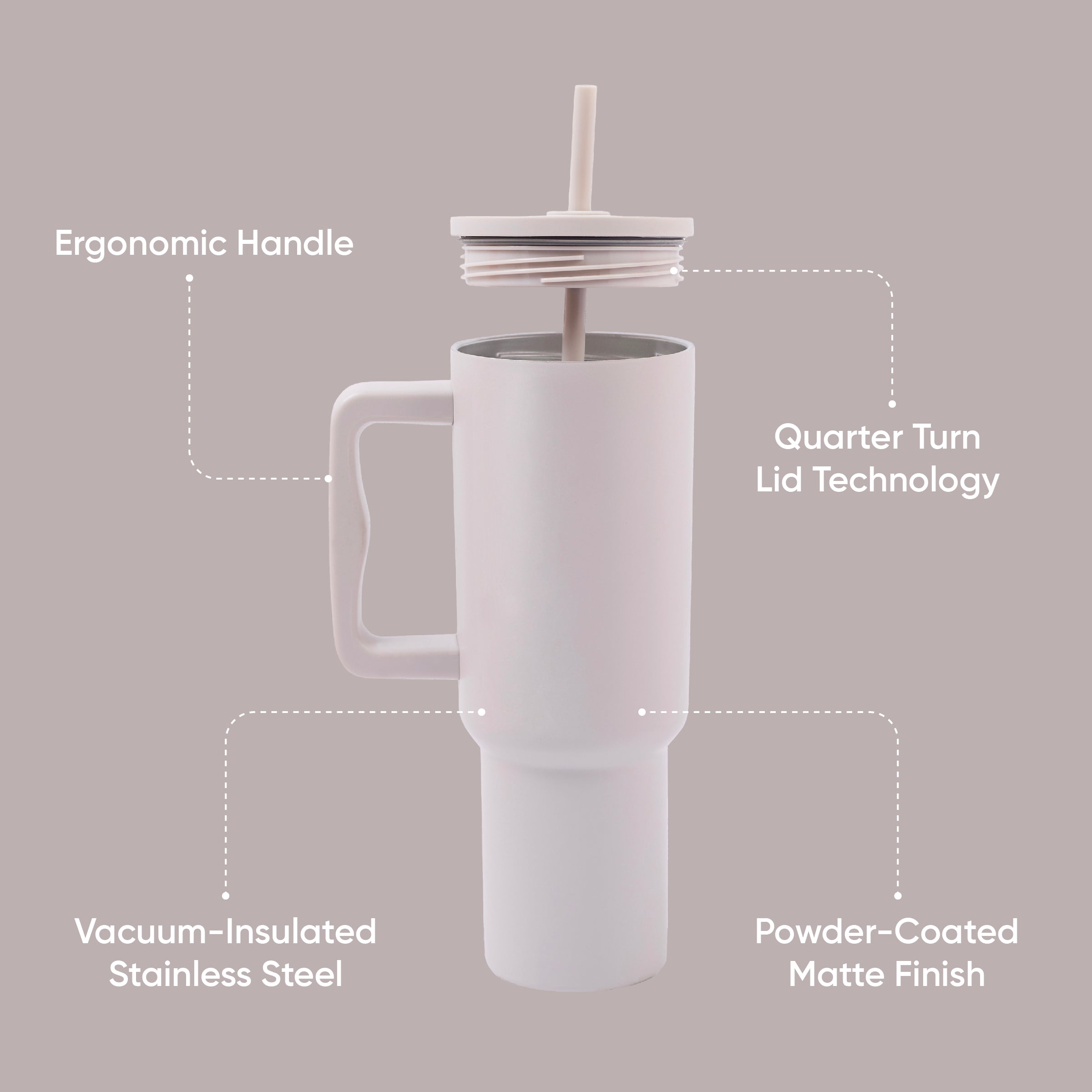 Teak Straw Tumbler - 40oz