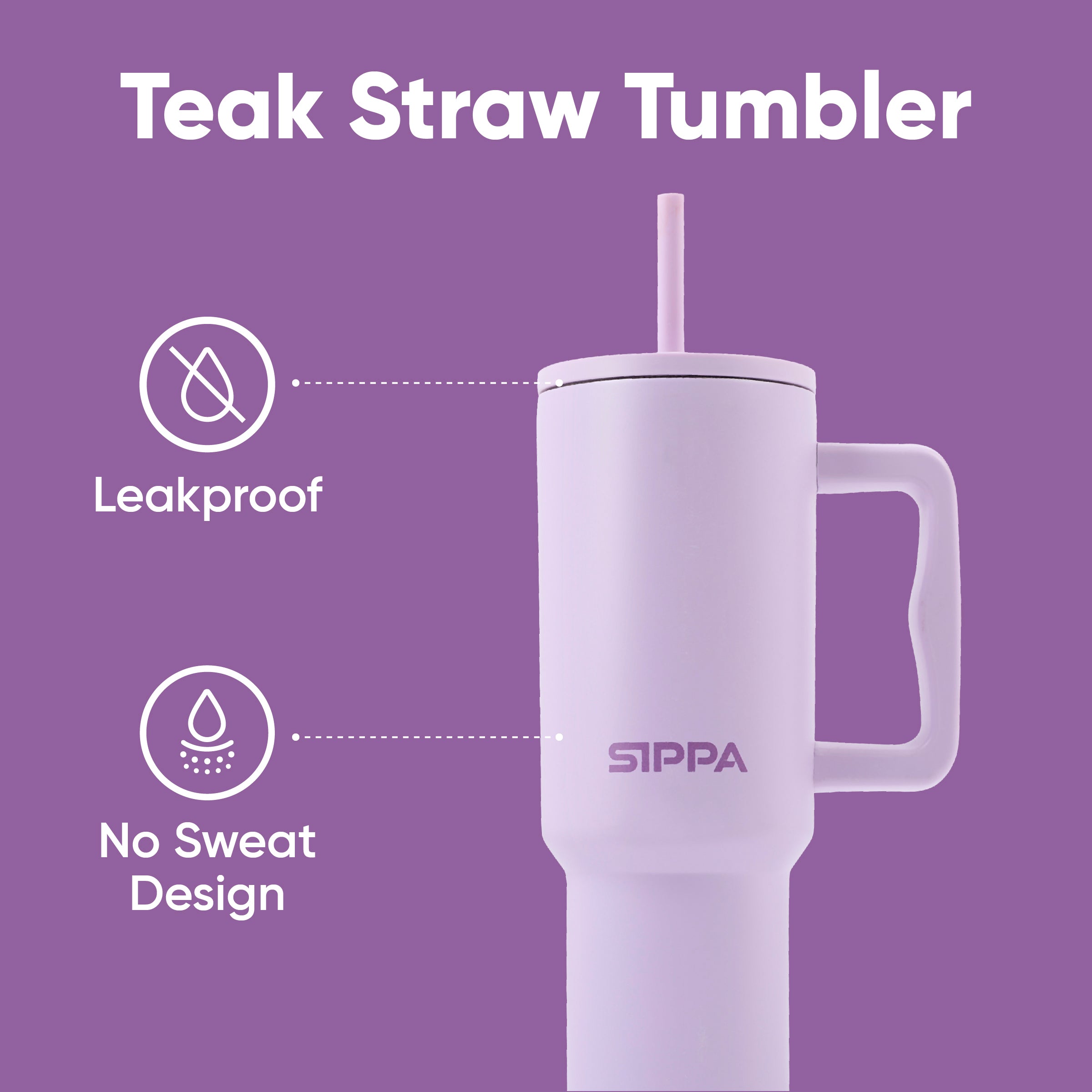 Teak Straw Tumbler - 40oz