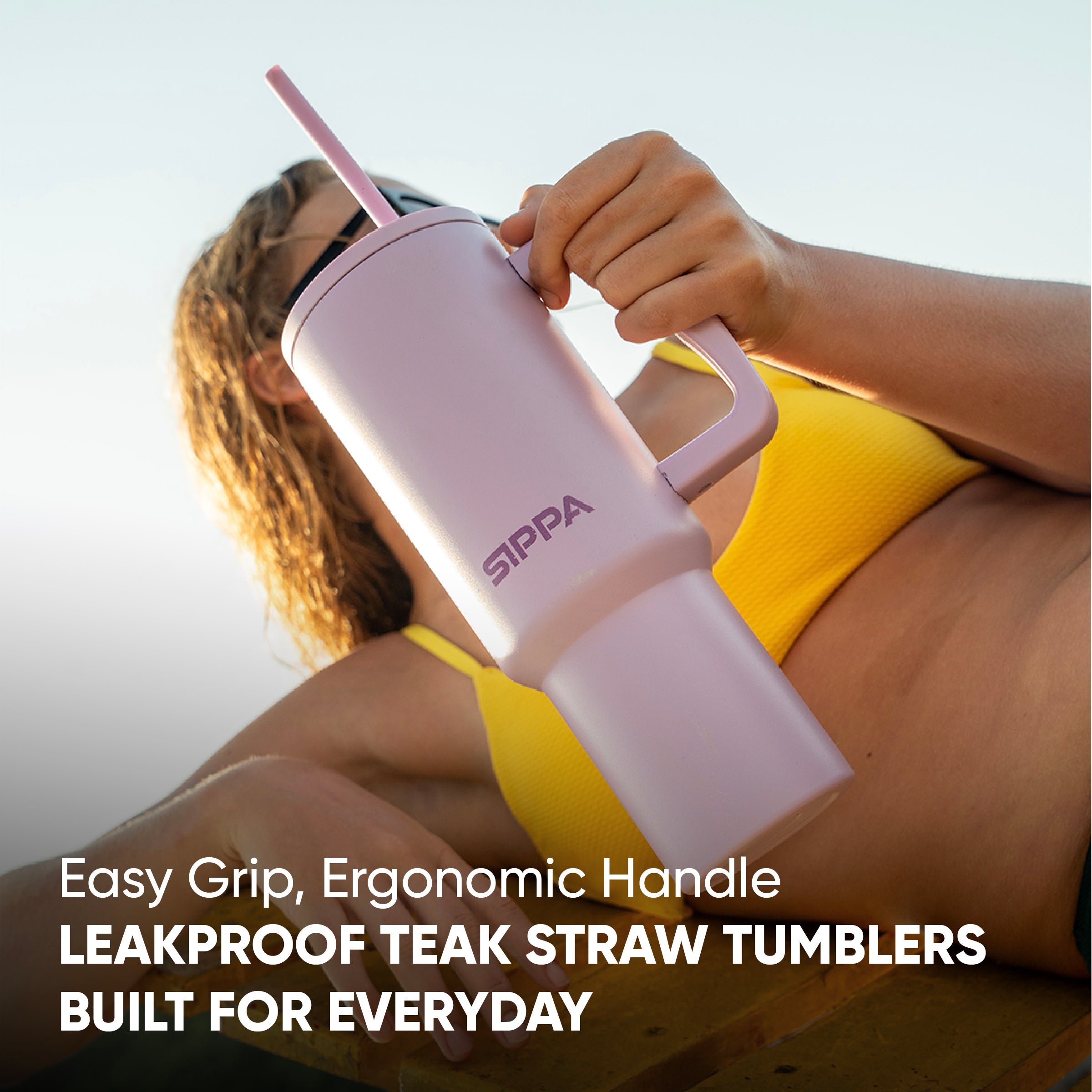 Teak Straw Tumbler - 40oz