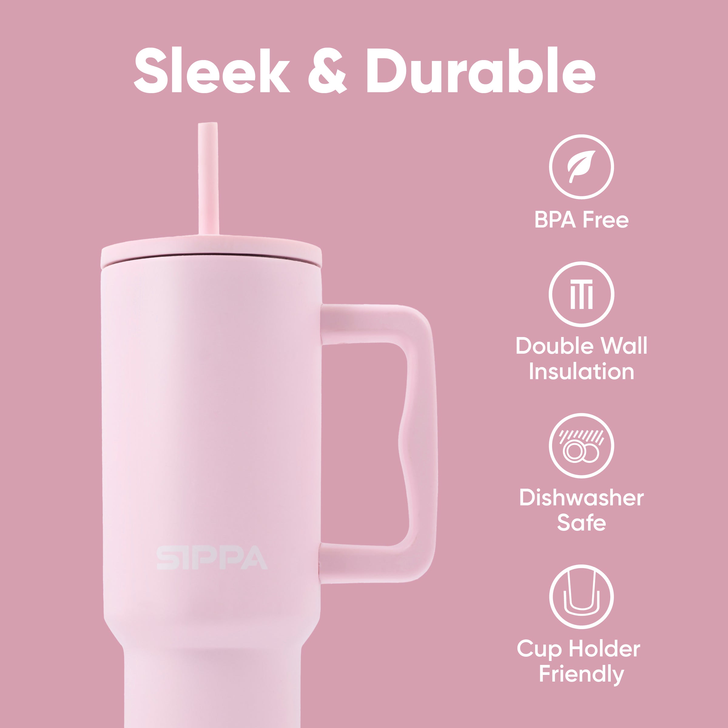 Teak Straw Tumbler - 40oz