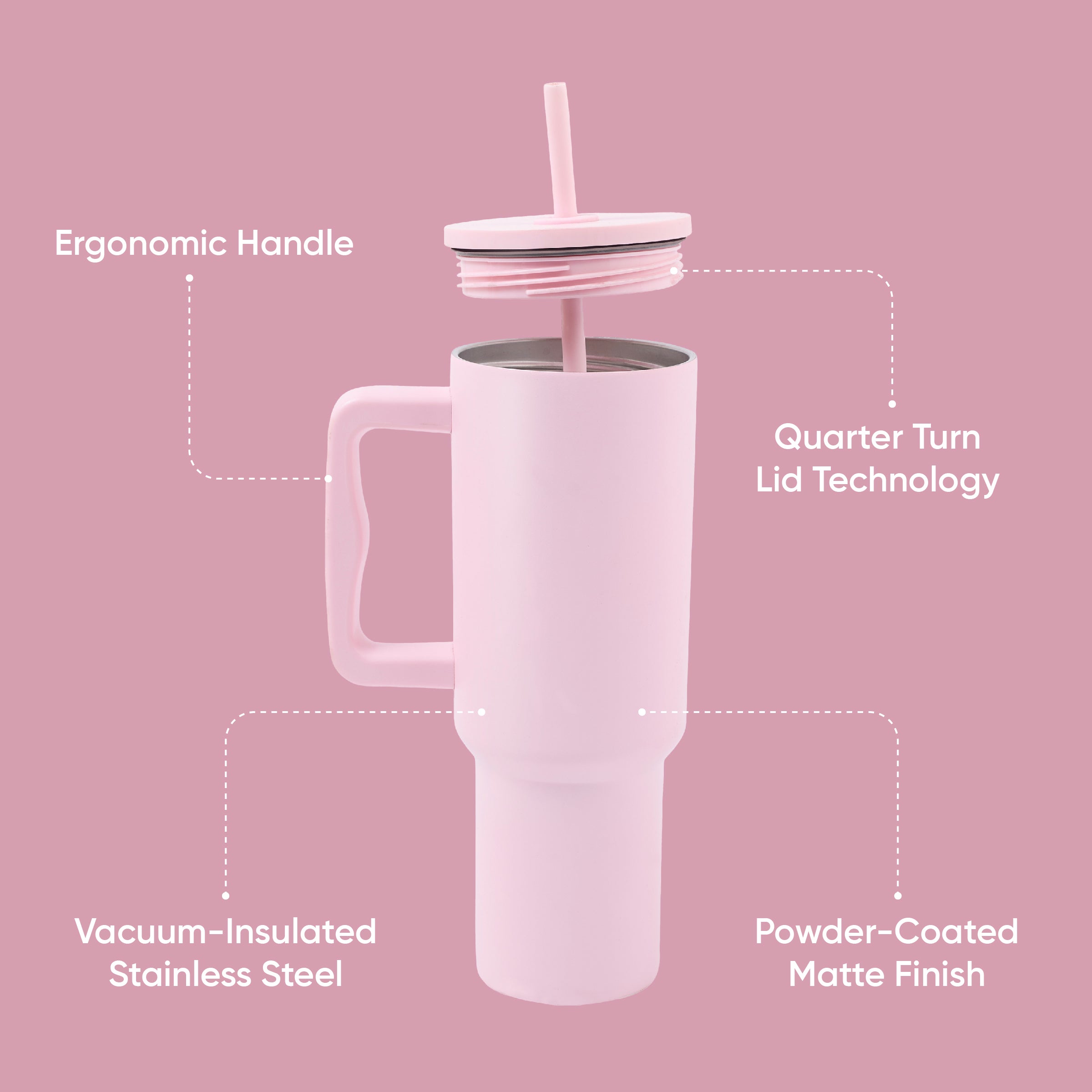 Teak Straw Tumbler - 40oz
