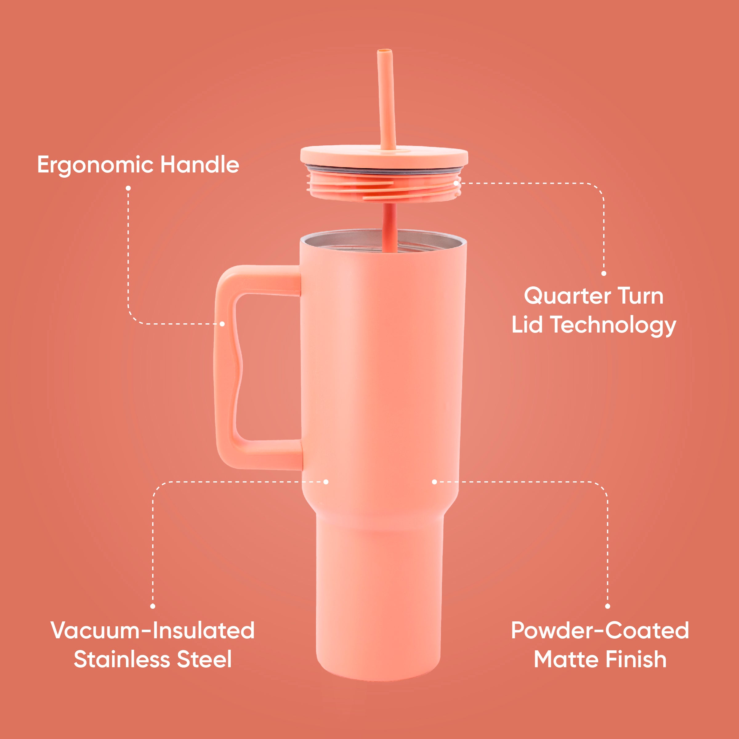 Teak Straw Tumbler - 40oz