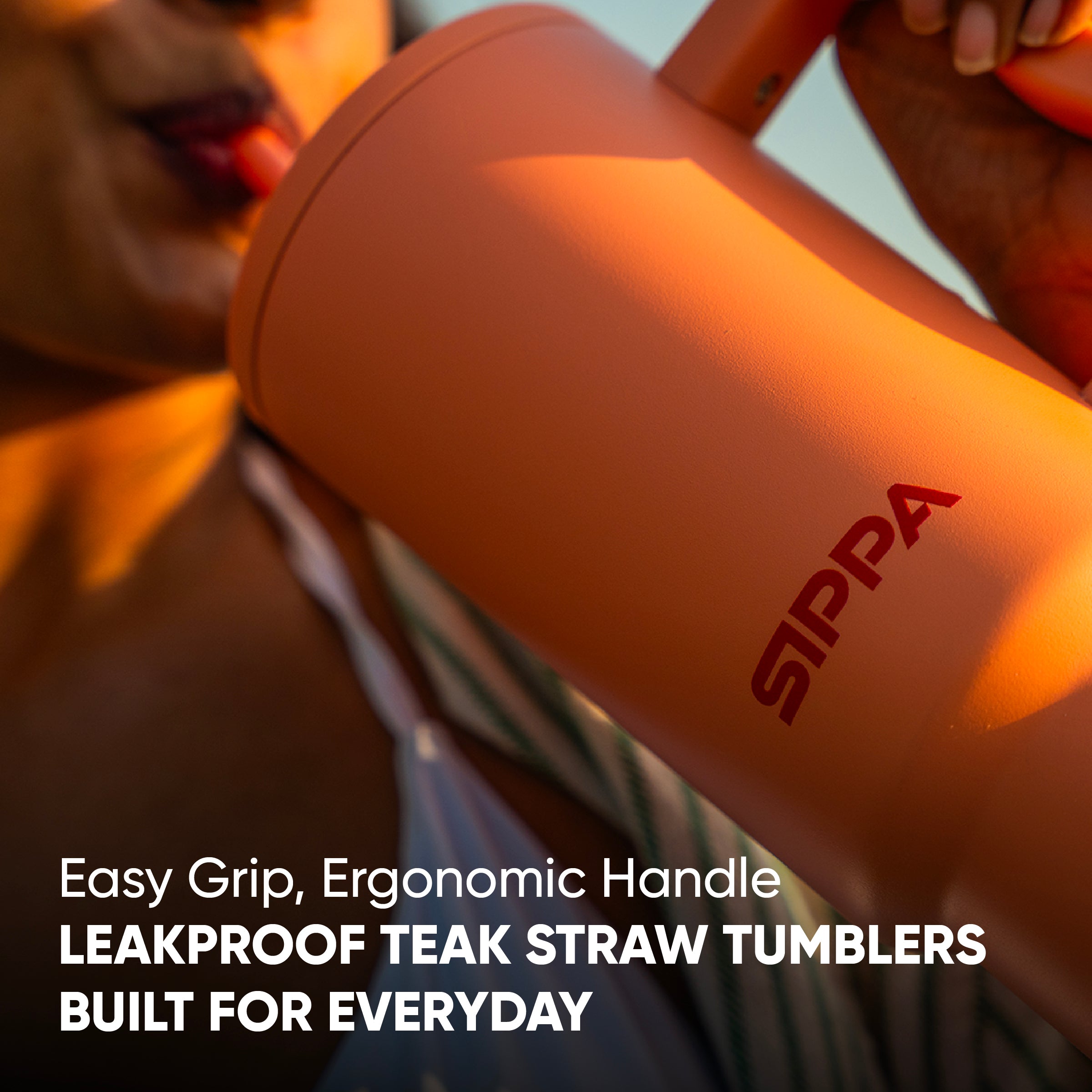 Teak Straw Tumbler - 40oz