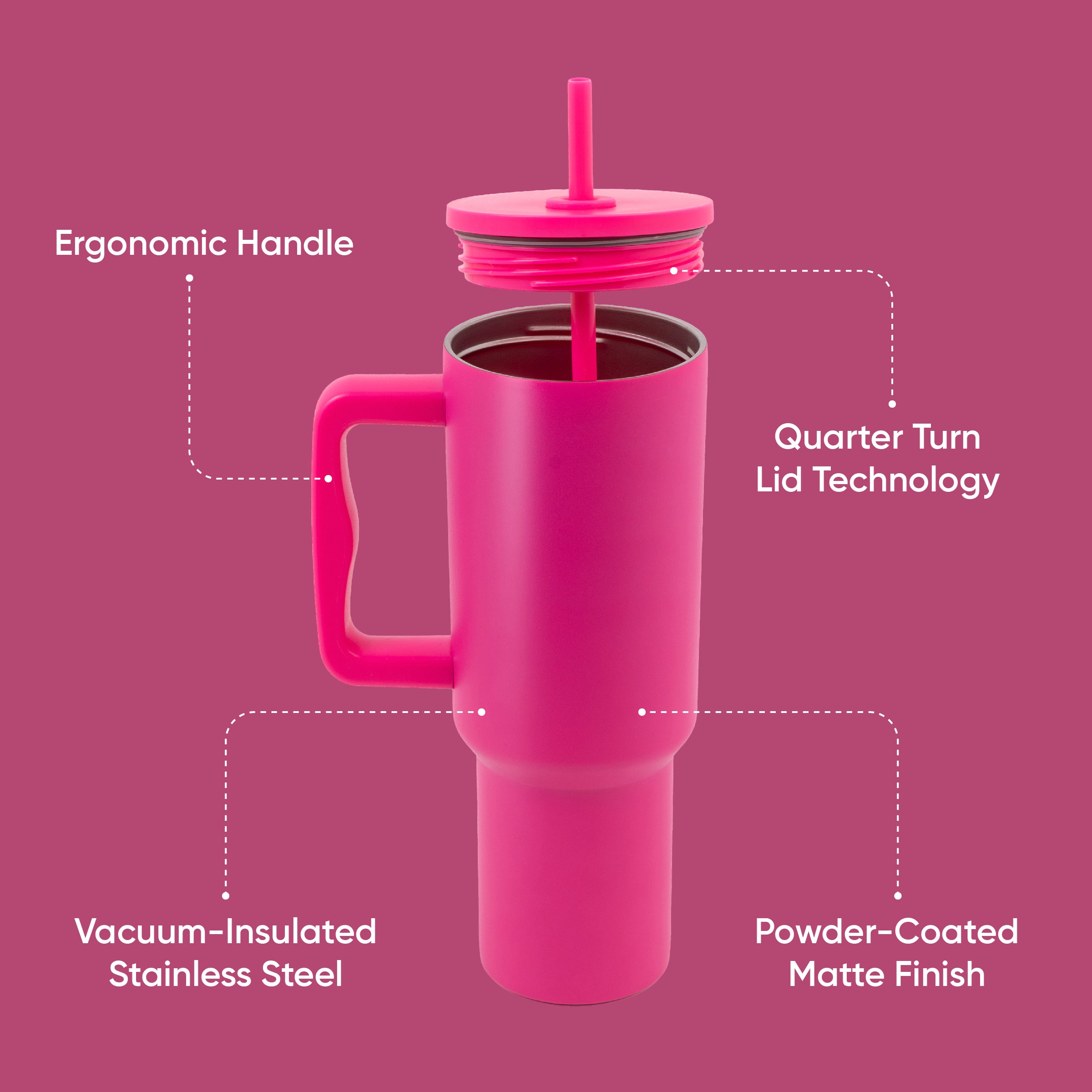 Teak Straw Tumbler - 40oz