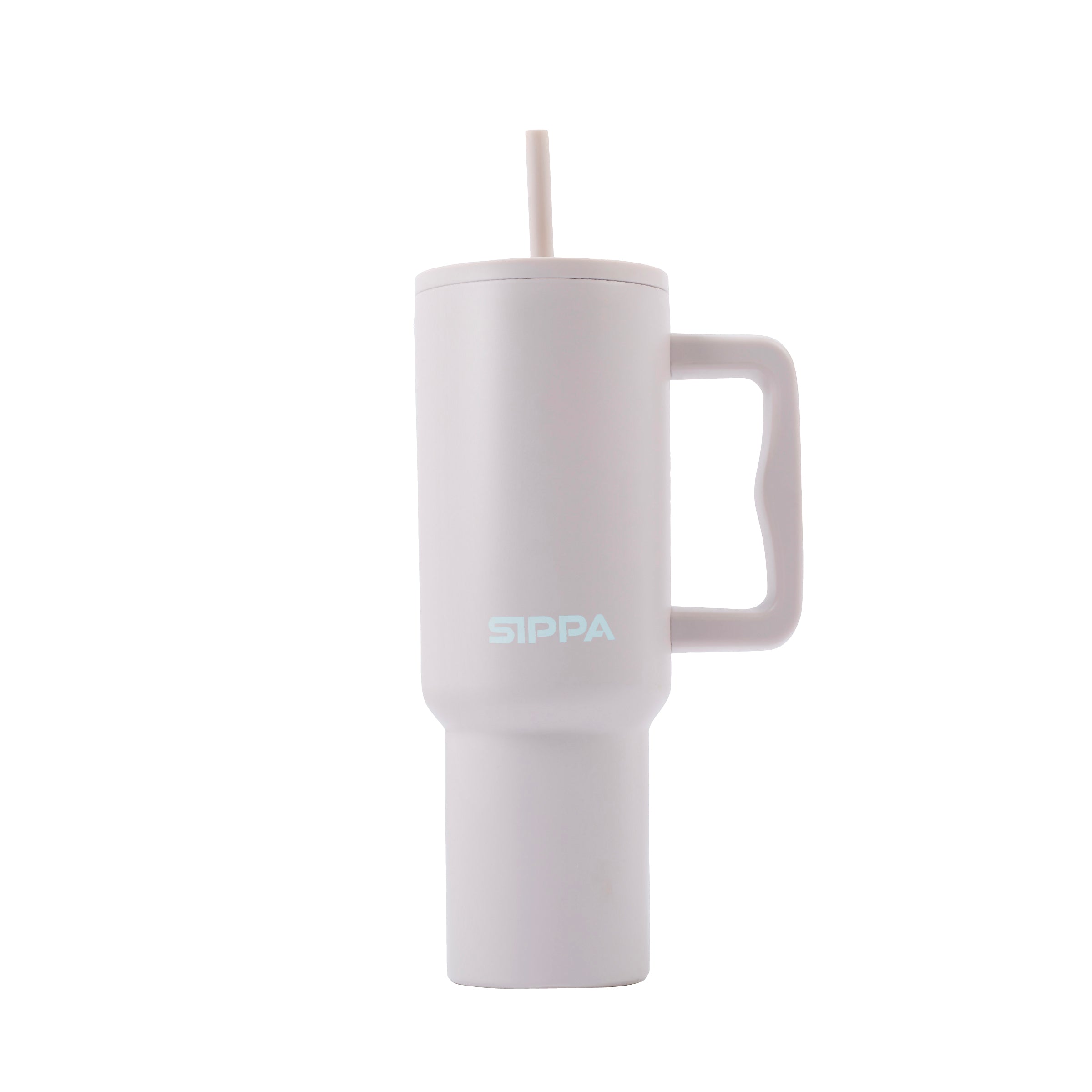 Beige - Teak Straw Tumbler - 40oz