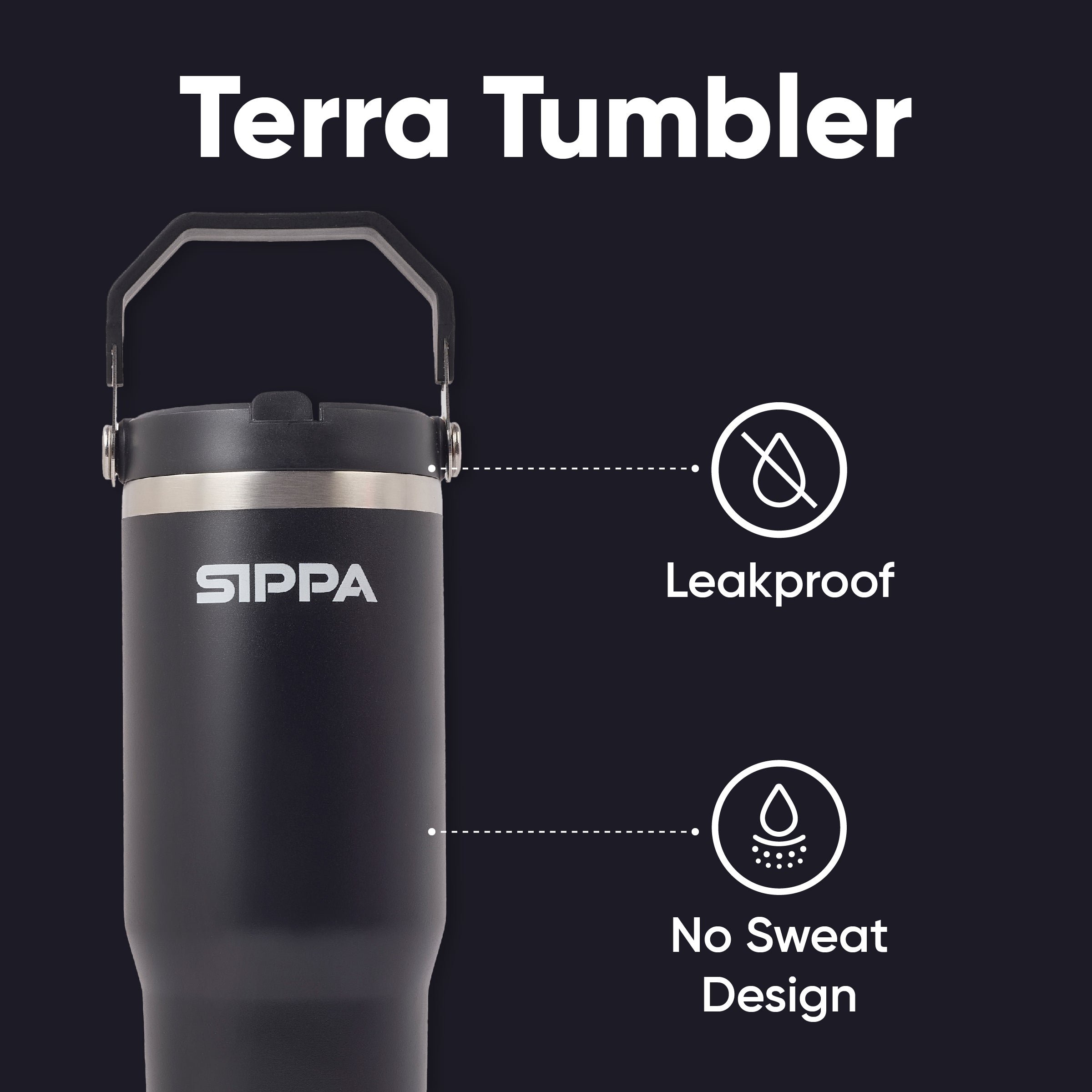 Terra Tumbler - 5 couleurs (30OZ avec poignée)