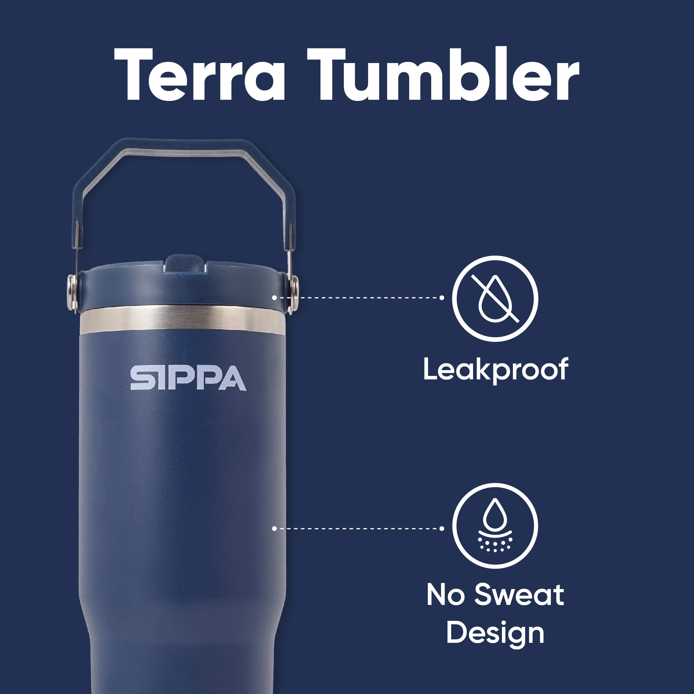 Terra Tumbler - 5 couleurs (30OZ avec poignée)
