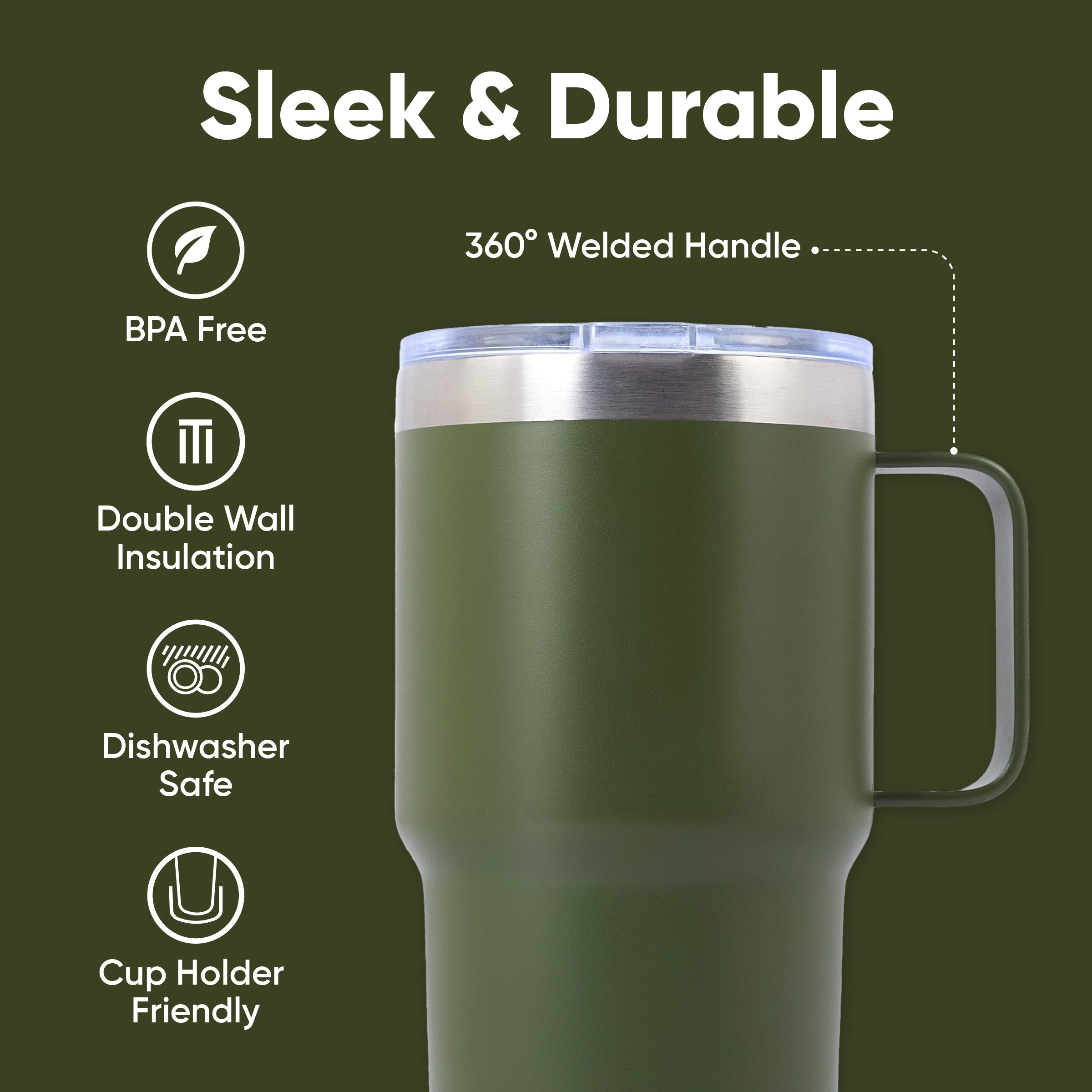 ThermoTrail - 5 couleurs (20OZ avec deux couvercles)