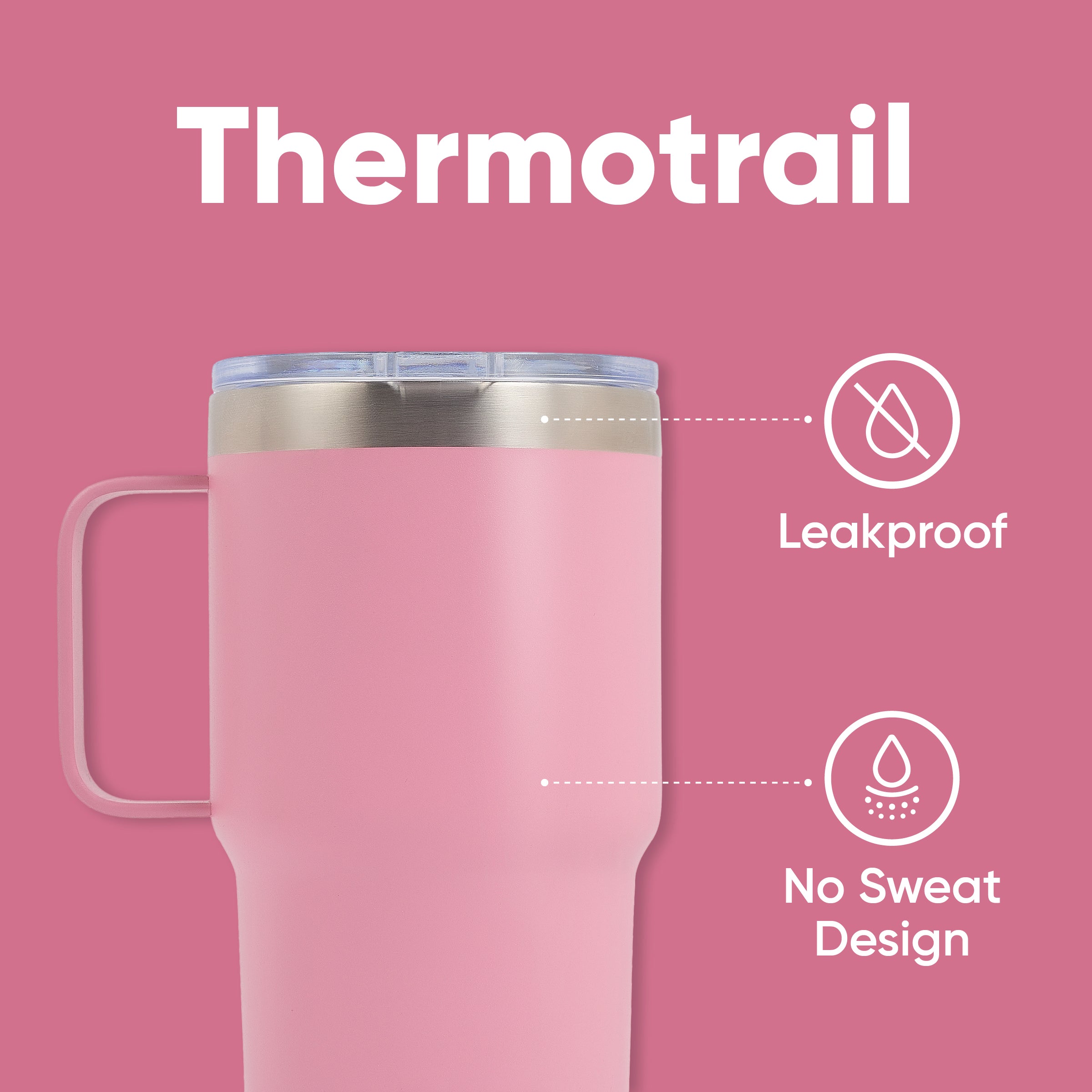 ThermoTrail - 5 couleurs (20OZ avec deux couvercles)