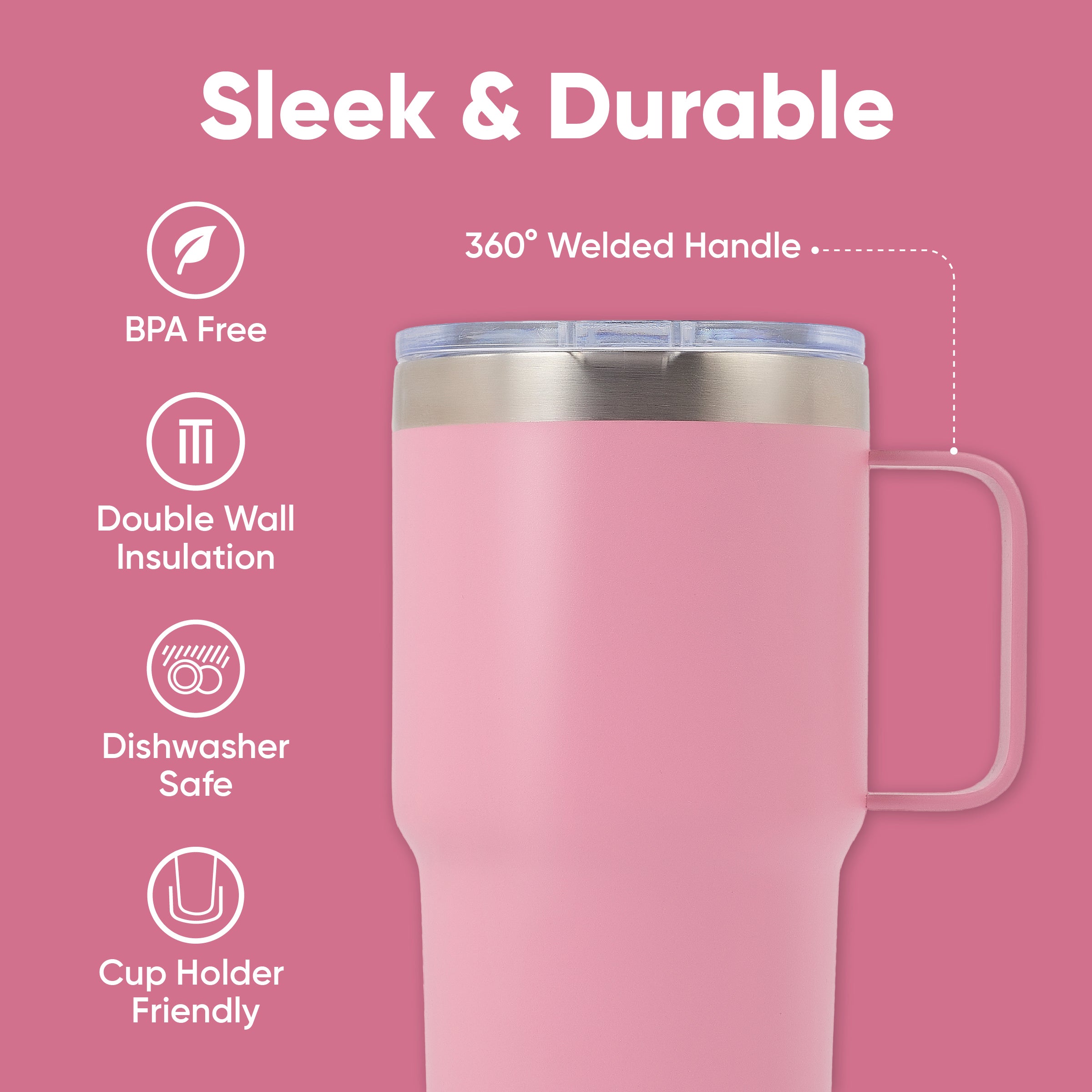 ThermoTrail - 5 couleurs (20OZ avec deux couvercles)