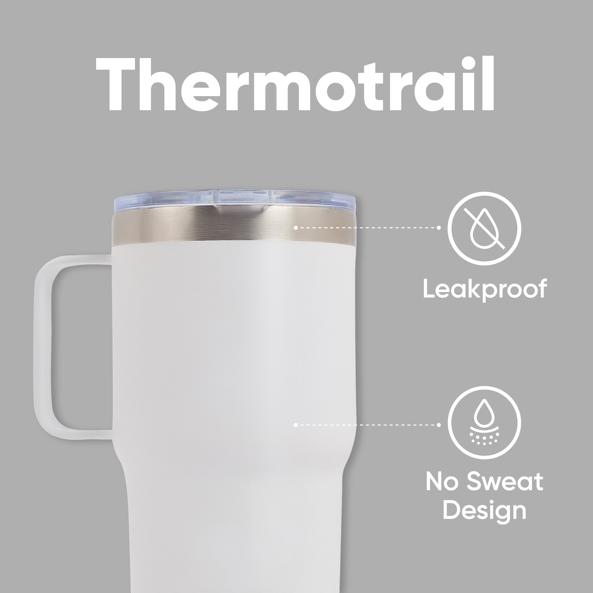 ThermoTrail - 5 couleurs (20OZ avec deux couvercles)