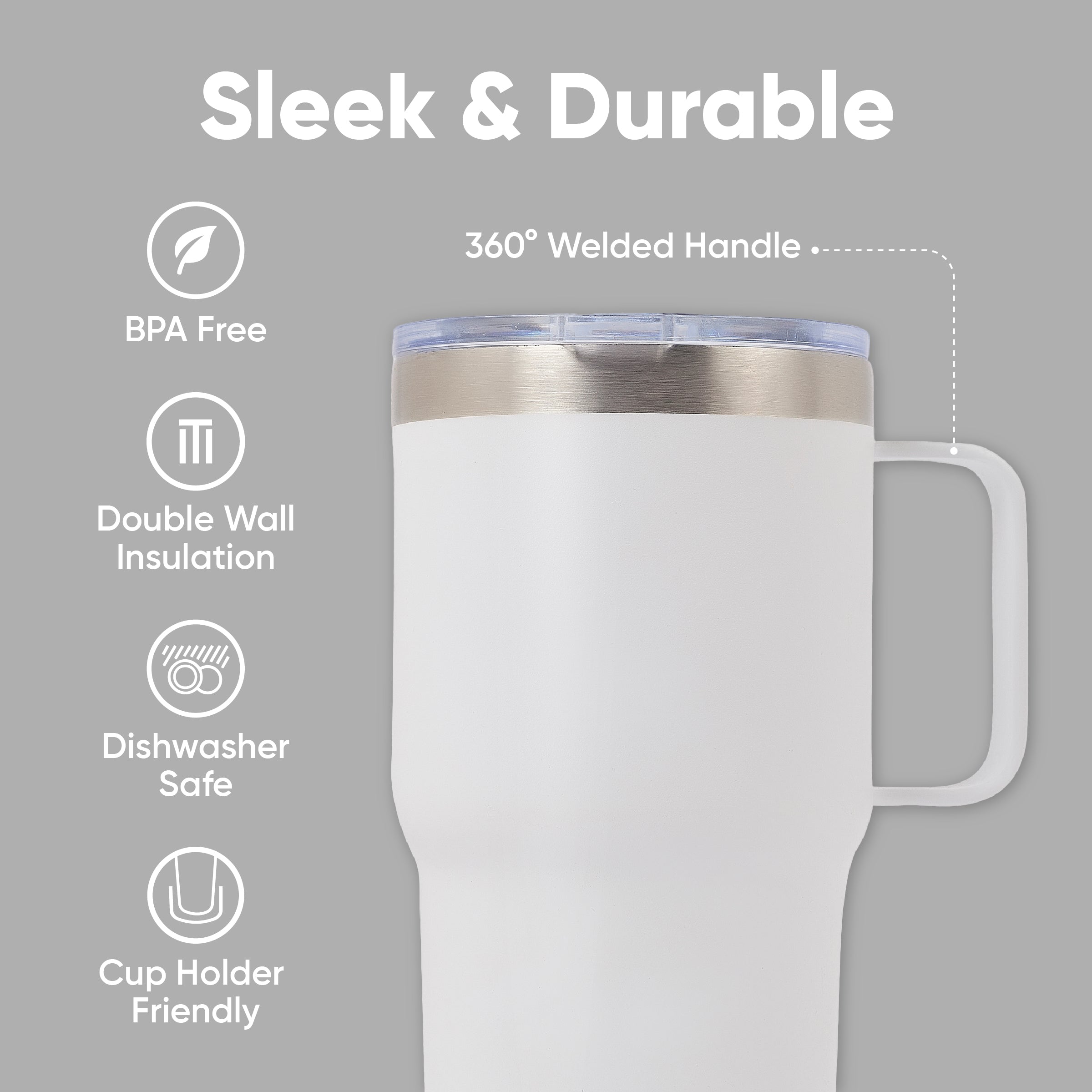 ThermoTrail - 5 couleurs (20OZ avec deux couvercles)