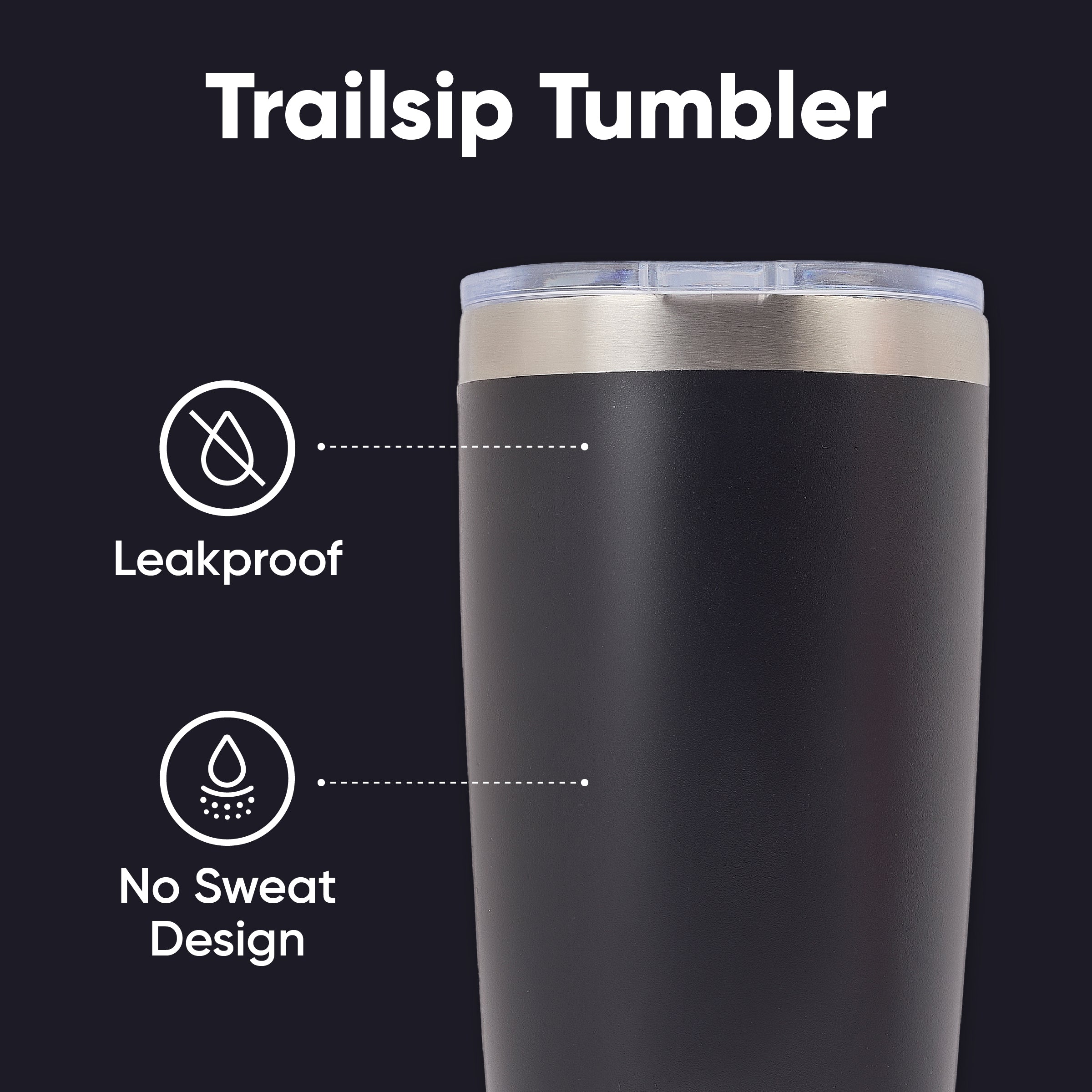 Tasse à café TrailSip - Sippa (20 oz avec deux couvercles)